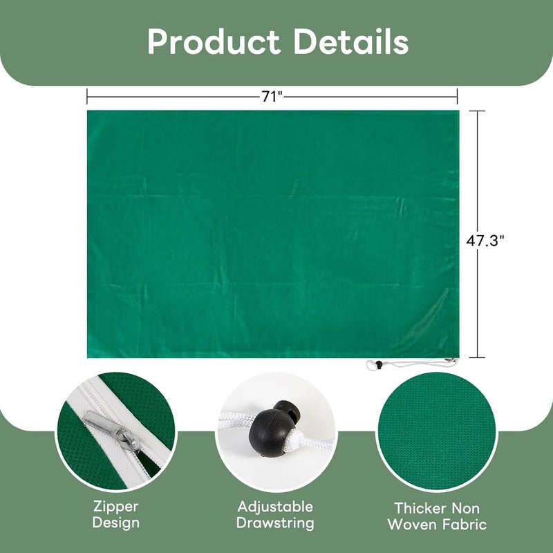 YATHO Plant Covers Freeze Protection 2 Packs 47.3" W X 71" H Thicker Large Outdoor Winter Frost Cloths Blankets with Zipper Drawstring, Reusable Garden Tree Cover Bags for Fruit Tree Shrub Potted - Image 2